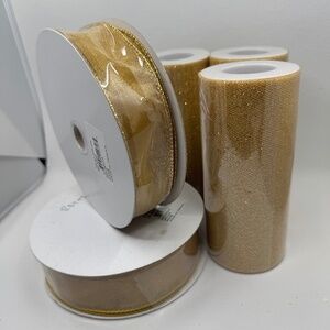 Gold Sheer Ribbon set NEW